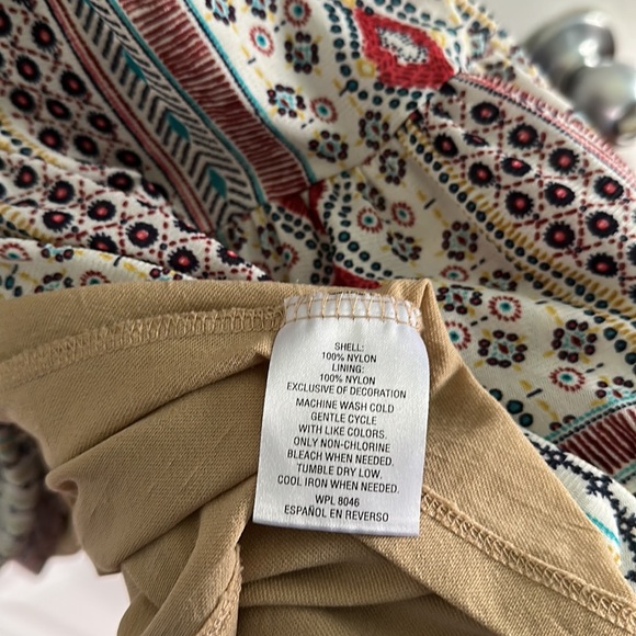 Style & Co Boho V-neck Sleeveless Dress, Size XL, lined with ruffles - Picture 6 of 9